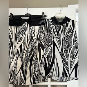 Just Cavalli size 40 set mid length skirt and blouse set